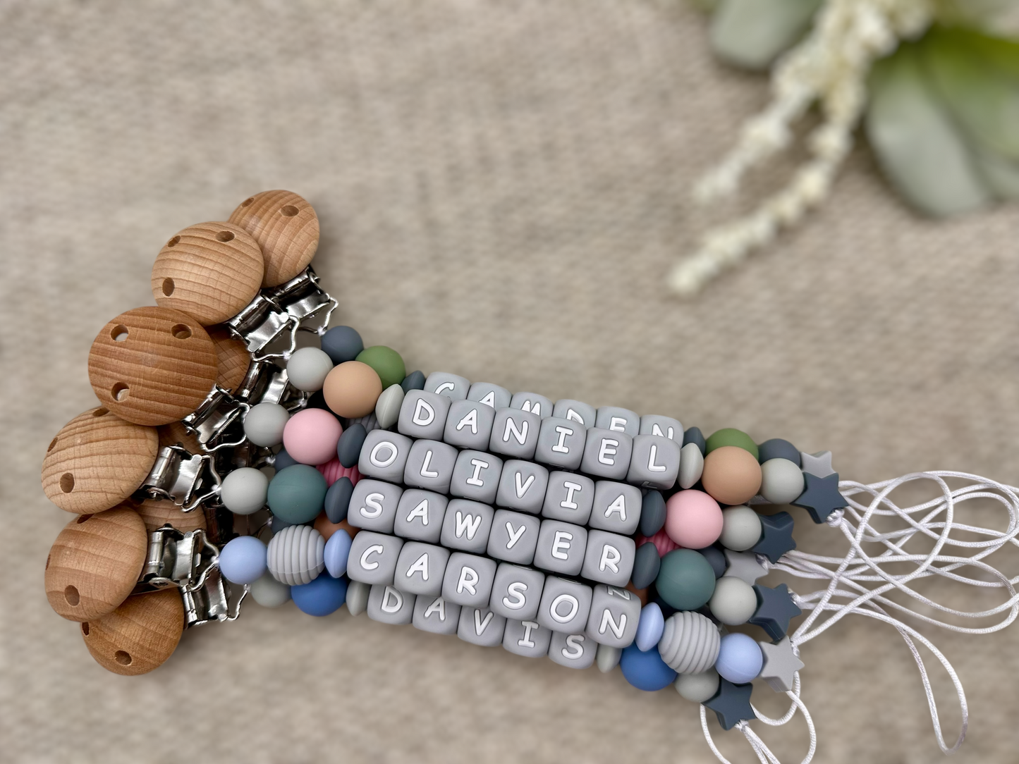 Personalized Pacifier Clips