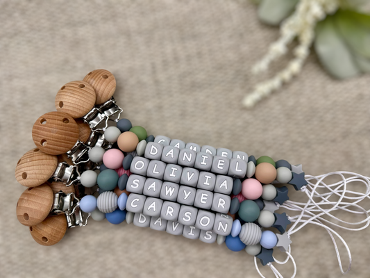Personalized Pacifier Clips